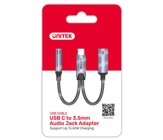 Unitek Adapter USB-C - minijack 3.5mm, USB-C 60W - 1062633 - zdjęcie 4